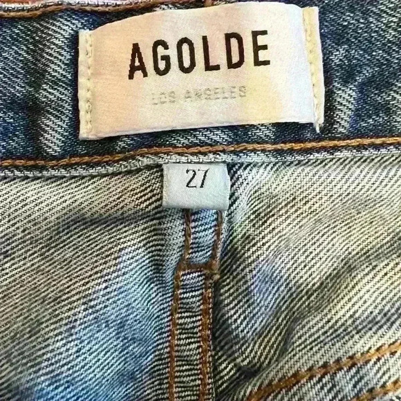 Agolde Riley jeans size 27, distressed, destroyed, EUC, denim - Picture 14 of 14